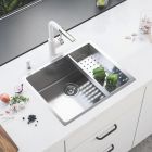 Set Granitspüle Alveus Cadit 1131357, Küchenarmatur Alveus Siros 1129046