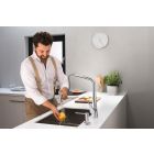 Set Küchenarmatur Hansgrohe Talis M54 72803800, Stahlspüle Hansgrohe S 71 43428800, 43921800