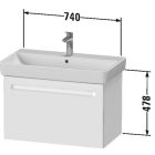 Set Kabinett Duravit No. 1 N14383018180000, Waschbecken Duravit No. 1 23758000002