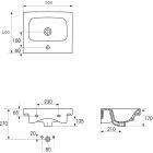 Set Kabinett Cersanit Moduo S590-011-ECO, Waschbecken Cersanit Moduo K116-009-ECO