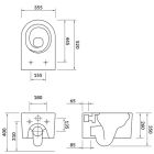 Set WC-Becken Cersanit Inverto K671-001-ECO, Toilletensitz Cersanit Inverto K98-0187-ECO