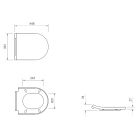 Set WC-Becken Cersanit Inverto K671-001-ECO, Toilletensitz Cersanit Inverto K98-0187-ECO