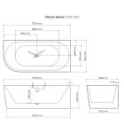 Set Eckbadewanne Oltens Delva 11001000, Badewannenabtrennung Oltens Sela 23202100