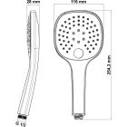 Set Handbrause Hagser Emma HGR18000037, Duschschlauch Hagser Ute HGR31000037, HGR25000037