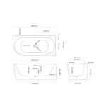 Set Eckbadewanne Oltens Hulda 11002000, Verschlusskappe Oltens 09002000