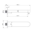 Set Badewannen- und Duscharmatur Cersanit Inverto S951-285, Duschset Cersanit Inverto S951-710, S951-555
