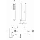 Set Duschset Cersanit Mille S951-522, Badewannen- und Duscharmatur Cersanit Mille S951-342, S951-711