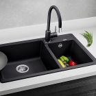 Set Granitspüle Blanco Legra 8 526223, Küchenarmatur Blanco Mida 517742