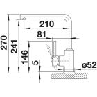 Set Granitspüle Blanco Subline 500-U 527794, Küchenarmatur Blanco Mila 526657, 207422