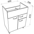 Set Kabinett LaVita Basic Barato 5900378314455, Waschbecken LaVita Floryda 5908211485027