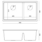 Set GraniteQ-Spüle Quadron Clark BM3319102U-GR-PVDC1, Thermobecher Quadron M0051