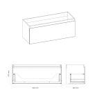 Set Kabinett Oltens Vernal 60016700, Naphtha-Arbeitsplatte Oltens Vernal 63007700