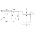 Set Granitspüle Franke Maris 125.0687.253, Küchenarmatur Franke Lina 115.0626.055