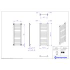 Set Thermostatset Instal Projekt Z17 606400001C12, Badezimmerheizkörper Instal Projekt Retto RET-40/110C12