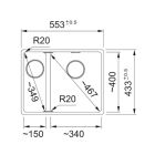 Set Granitspüle Franke Maris 125.0687.269, Küchenarmatur Franke Lina 115.0693.229