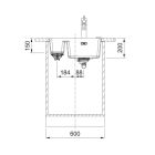 Set Granitspüle Franke Maris 125.0687.269, Küchenarmatur Franke Lina 115.0693.229
