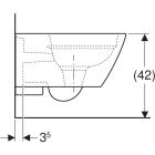 Set WC-Becken Geberit Smyle 500.208.01.1, Toilletensitz Geberit Smyle Square 500.240.01.1