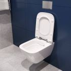 Set WC-Becken Geberit Smyle Square 500.379.01.8, Toilletensitz Geberit Smyle Square 500.240.01.1