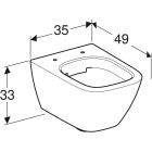 Set WC-Becken Geberit Smyle Square 500.379.01.8, Toilletensitz Geberit Smyle Square 500.240.01.1