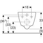 Set WC-Becken Geberit Smyle Square 500.379.01.8, Toilletensitz Geberit Smyle Square 500.240.01.1