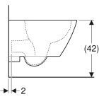 Set WC-Becken Geberit Smyle Square 500.379.01.8, Toilletensitz Geberit Smyle Square 500.240.01.1