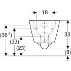 Set WC-Becken Geberit Smyle Square 500.208.01.8, Toilletensitz Geberit Smyle Square 500.240.01.1