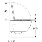Set WC-Becken mit Absenkautomatik-Sitz Geberit Acanto 502.774.00.1, Unterputzrahmen Geberit Duofix 111.003.00.2, 111.815.00.1, 156.050.00.1