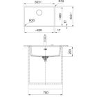 Set Granitspüle Franke Maris 125.0687.258, Küchenarmatur Franke Sirius Side 115.0668.280