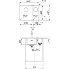 Set Granitspüle Franke Maris 125.0687.266, Küchenarmatur Franke Lina 115.0626.053
