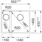 Set Granitspüle Franke Maris 125.0697.756, Küchenarmatur Franke Lina 115.0626.020
