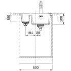 Set Granitspüle Franke Maris 125.0697.756, Küchenarmatur Franke Lina 115.0626.020