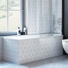 Set Badewannenabtrennung Oltens Sela 23202100, Rechteckige Badewanne Oltens Langfoss 10001900
