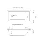 Set Rechteckige Badewanne Oltens Langfoss 10004900, Badewannenabtrennung Oltens Sela 23202100