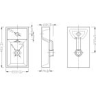 Set Kabinett Comad Adel Black ADEL BLACK 82-40-B-1D, Waschbecken Comad Veda UM-VEDEA40