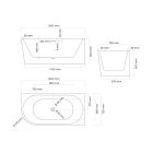 Set Eckbadewanne Oltens Delva 11006000, Verschlusskappe Oltens 09002000