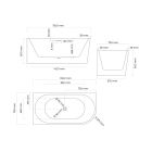 Set Eckbadewanne Oltens Delva 11007000, Badewannenabtrennung Oltens Sela 23202100