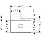 Set Waschbecken Hansgrohe Xevolos E 61092450, Kabinett Hansgrohe Xilesa E 54253760