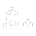 Set WC-Becken Oltens Jog Kort 42027000, Toilletensitz Oltens Jog Kort 45114000