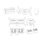 Set Kabinett Oltens Vernal 60019400, Naphtha-Arbeitsplatte Oltens Vernal 63007400