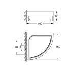 Set Eck-Duschregal Grohe Start Cube 411062430, Kleber Grohe 41128000