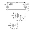 Set 3in1 Zubehörset Grohe Start Cube 411242430, Kleber Grohe 41128000