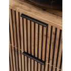 Set Kabinett Comad Xilo XILO BLACK WOTAN 82-80-D-2S, Naphtha-Arbeitsplatte Comad Nature Wotan NATURE WOTAN 89-80-46 M