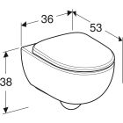 Set Unterputzrahmen Geberit Duofix 111.320.00.6, WC-Becken mit Absenkautomatik-Sitz Geberit Selnova Premium 502.793.00.1, 111.815.00.1, 156.050.00.1