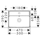 Set Kabinett Hansgrohe Xilesa E 54247760, Waschbecken Hansgrohe Xanuia Q 61008450