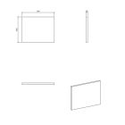 Set Kabinett Comad Nova White NOVA WHITE 82-50-2S, Arbeitsplatte Comad Nova Oak NOVA OAK A 89-50