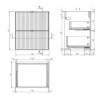 Set Kabinett Comad Line Reed Green LINE REED GREEN D 82-50-2S, Waschbecken Comad Dance White UM2050RBDANCE50DP