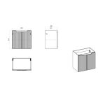 Set Kabinett Comad Nova Black NOVA BLACK D2 82-60-2D, Arbeitsplatte Comad Nova Oak NOVA OAK A 89-60