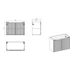 Set Kabinett Comad Nova Black NOVA BLACK D2 82-80-2D, Waschbecken Comad Sky 3 SKY 3 80CM DP (E-8099-3-80)