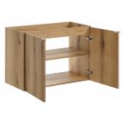 Set Unterschrank Comad Nova Oak NOVA OAK A 82-80-2D, Waschbecken Comad Beyond BEYOND 5 WHITE ( E-6564 ), NOVA WHITE 89-80