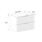 Set Kabinett Comad Adel Cashmere ADEL CASHMERE 82-80-2S, Waschbecken Comad Smile UM-6252SMILE40DP, BLAT UN. 89-80-B WOTAN